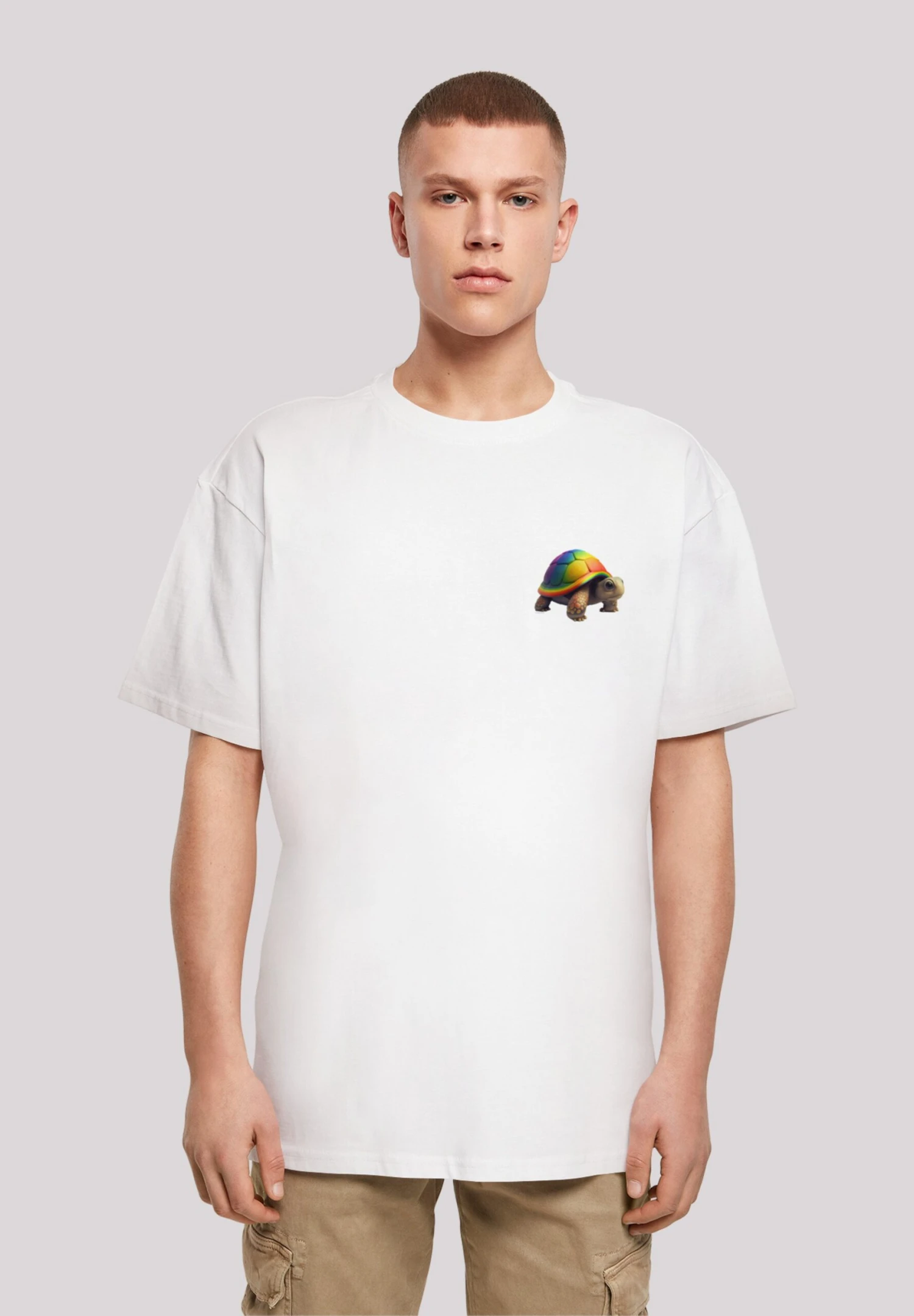 F4NT4STIC Rainbow Turtle - T-Shirt Print - Weiß 3 F4NT4STIC Rainbow Turtle - T-Shirt Print - Weiß