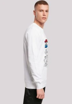 F4NT4STIC Dc Comics Justice League Of America Mono Action Pose - Sweater - White -F4Nt4Stic 6699470dfd28401fa2722c4eaed7655c