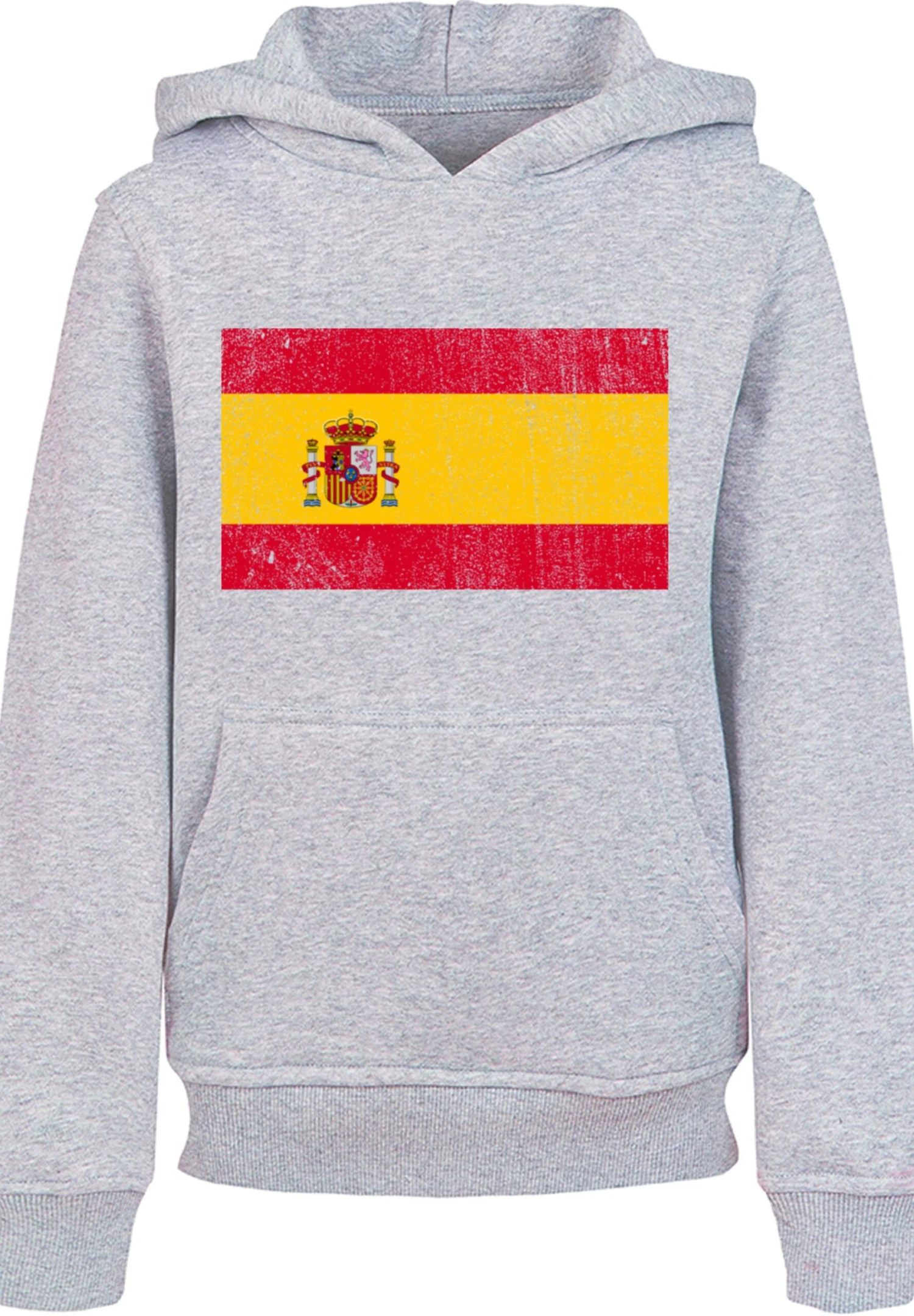 F4NT4STIC Spain Spanien Flagge Distressed - Hoodie - Heather Grey 8 F4NT4STIC Spain Spanien Flagge Distressed - Hoodie - Heather Grey - Afbeelding 6