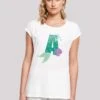 F4NT4STIC Disney Alphabet A Is For Arielle Die Meerjungfrau - T-Shirt Print - White -F4Nt4Stic 6763b35bed1c408b8327de3f1298ebaa