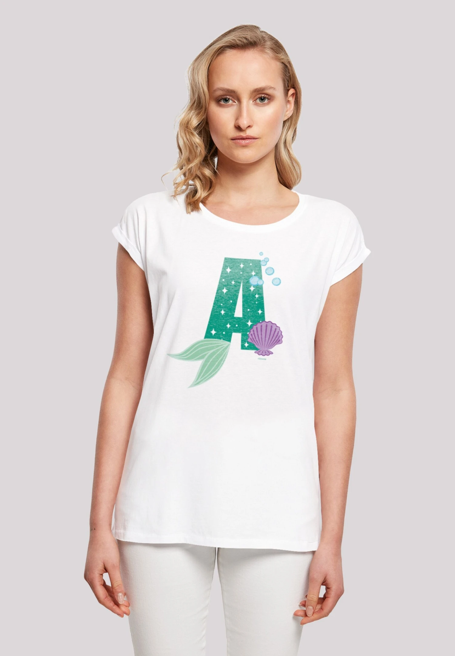 F4NT4STIC Disney Alphabet A Is For Arielle Die Meerjungfrau - T-Shirt Print - White 3 F4NT4STIC Disney Alphabet A Is For Arielle Die Meerjungfrau - T-Shirt Print - White