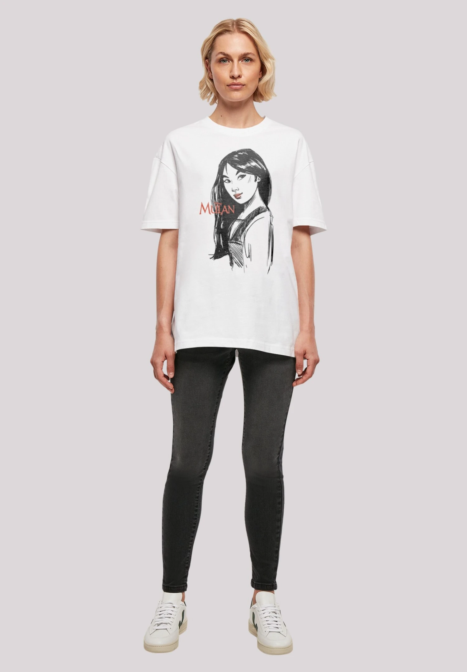 F4NT4STIC Disney Mulan Sketch - T-Shirt Print - White 4 F4NT4STIC Disney Mulan Sketch - T-Shirt Print - White - Afbeelding 2