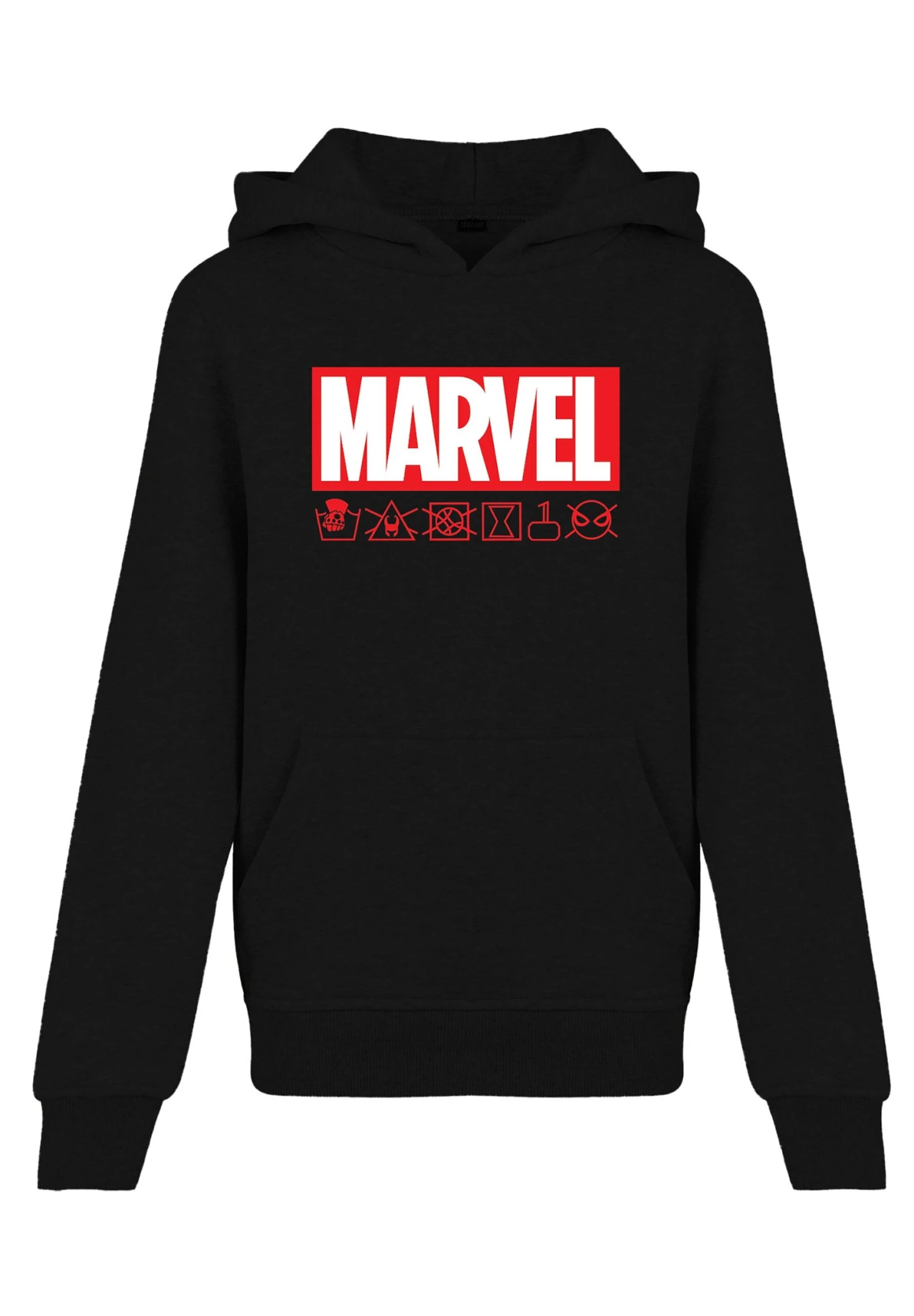 F4NT4STIC Marvel Logo Waschsymbole - Premium Superhelden Iron Captain- Hoodie - Black 4 F4NT4STIC Marvel Logo Waschsymbole - Premium Superhelden Iron Captain- Hoodie - Black - Afbeelding 2