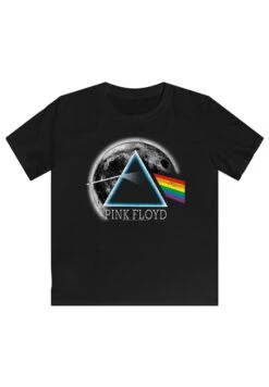 F4NT4STIC Pink Floyd Dark Side Of The Moon Distressed - Premium Rock Metal - T-Shirt Print - Black