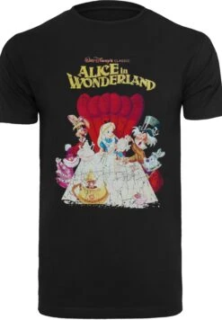 F4NT4STIC Disney Alice Im Wunderland Retro Poster - T-Shirt Print - Black -F4Nt4Stic 71c341bfc237461e9b4f5c011dfcb37d