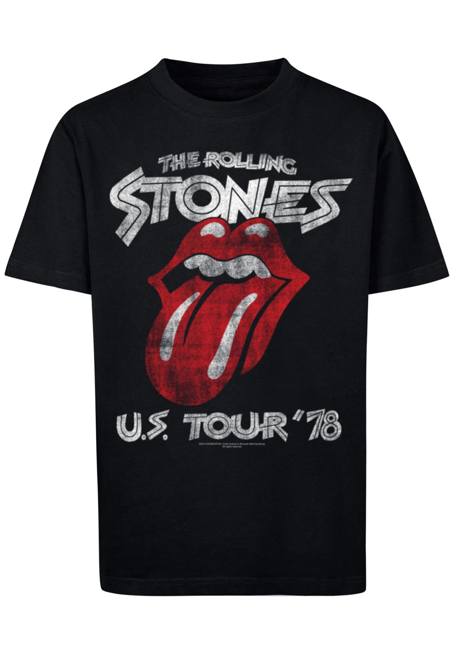 F4NT4STIC The Rolling Stones Rock Band Us Tour '78 Front - T-Shirt Print - Black 8 F4NT4STIC The Rolling Stones Rock Band Us Tour '78 Front - T-Shirt Print - Black - Afbeelding 6