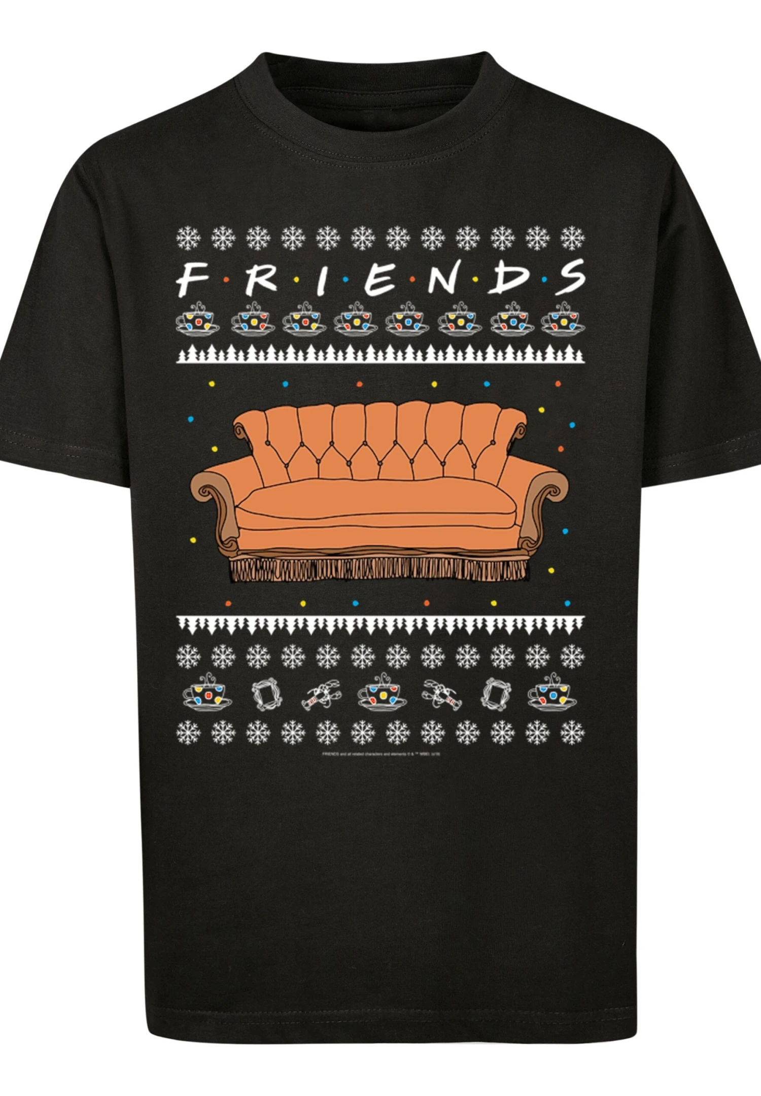 F4NT4STIC Tv Serie Friends Fair Isle Couch - T-Shirt Print - Black 8 F4NT4STIC Tv Serie Friends Fair Isle Couch - T-Shirt Print - Black - Afbeelding 6