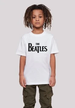 F4NT4STIC The Beatles Band Drop T Logo- T-Shirt Print - White -F4Nt4Stic 78cf2e3971c14d09a1182e7ea8f73bd3