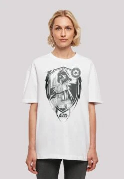 F4NT4STIC Darth Vader Shield - T-Shirt Print - White