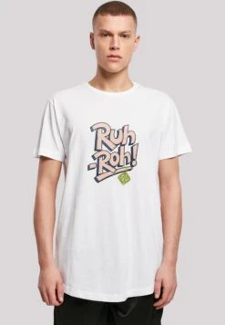 F4NT4STIC Scooby Doo Ruh Roh Dog Tag - T-Shirt Print - White