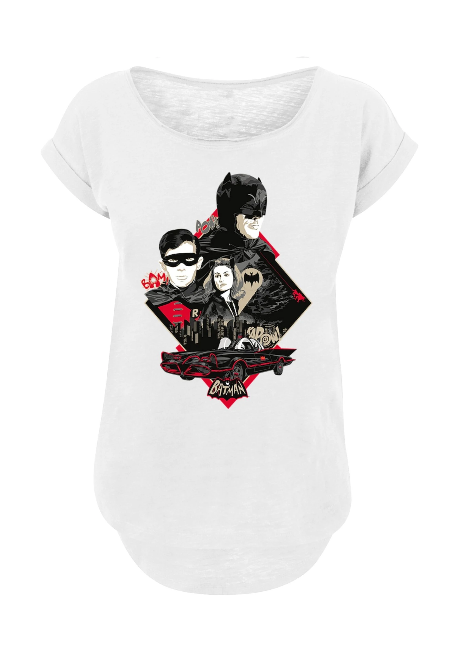 F4NT4STIC Batman Tv Series Character Skyline Wht With Long S - T-Shirt Print - White 8 F4NT4STIC Batman Tv Series Character Skyline Wht With Long S - T-Shirt Print - White - Afbeelding 6