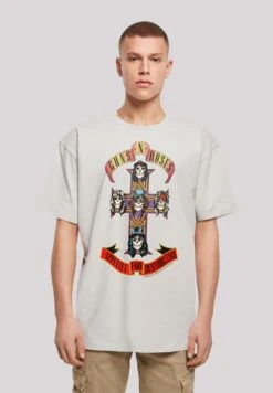 F4NT4STIC Guns 'N' Roses Band Appetite For Destruction - T-Shirt Print - Lightasphalt
