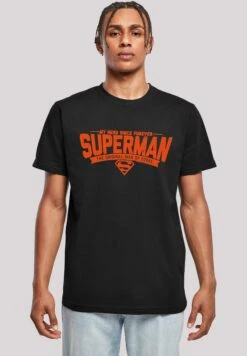 F4NT4STIC Dc Comics Superman My Hero - T-Shirt Print - Black