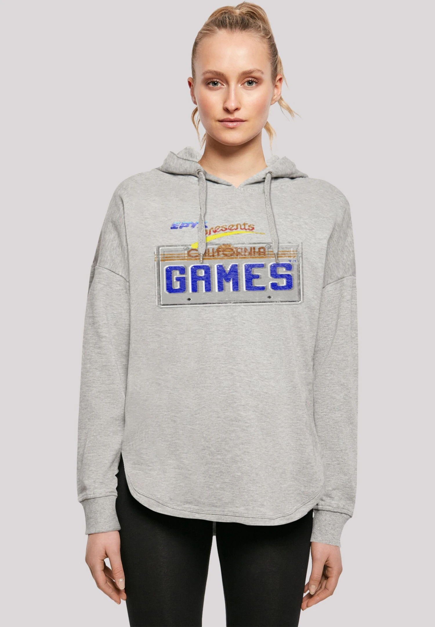 F4NT4STIC Retro Gaming California Games Plate - Hoodie - Grey 3 F4NT4STIC Retro Gaming California Games Plate - Hoodie - Grey