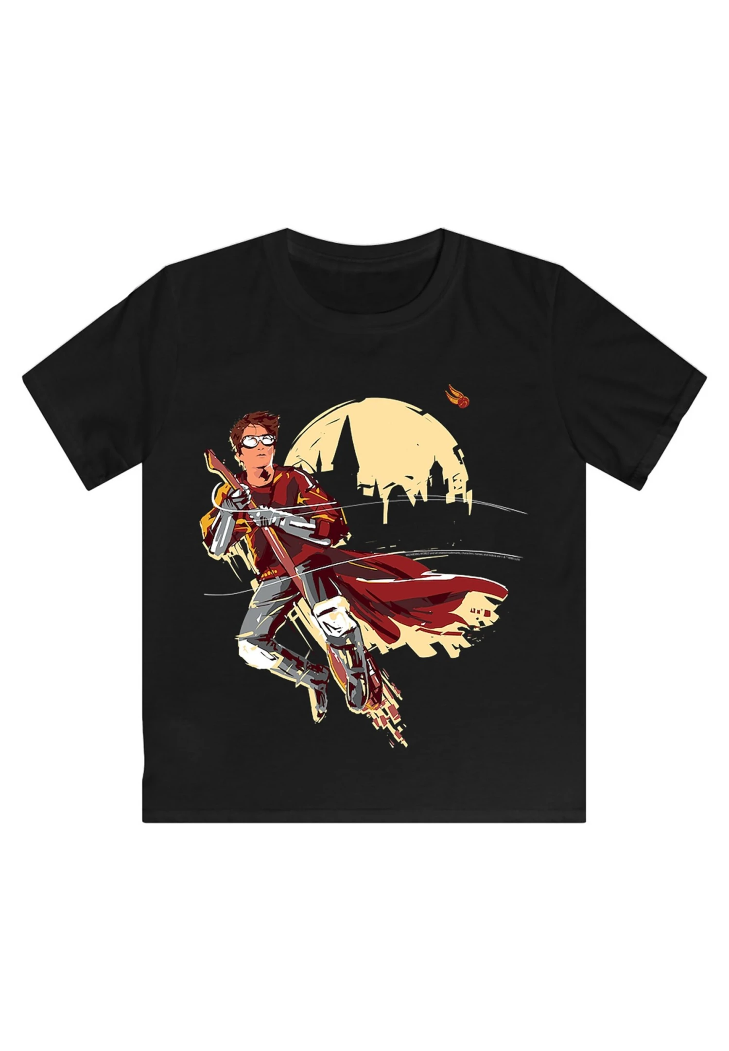 F4NT4STIC Harry Potter Quidditch Sucher Premium Film Movie Tv Comic Fan- T-Shirt Print - Black 4 F4NT4STIC Harry Potter Quidditch Sucher Premium Film Movie Tv Comic Fan- T-Shirt Print - Black - Afbeelding 2