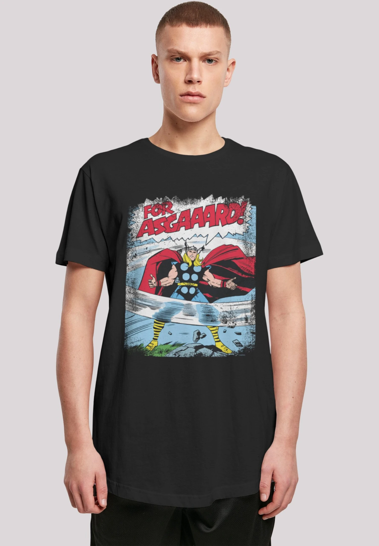 F4NT4STIC Marvel Thor Asgard - T-Shirt Print - Black 3 F4NT4STIC Marvel Thor Asgard - T-Shirt Print - Black