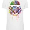 F4NT4STIC Plus Size Stormtrooper Paint Splats - T-Shirt Print - Weiß -F4Nt4Stic 81740b10f3d646c6906ed59a08cbe533
