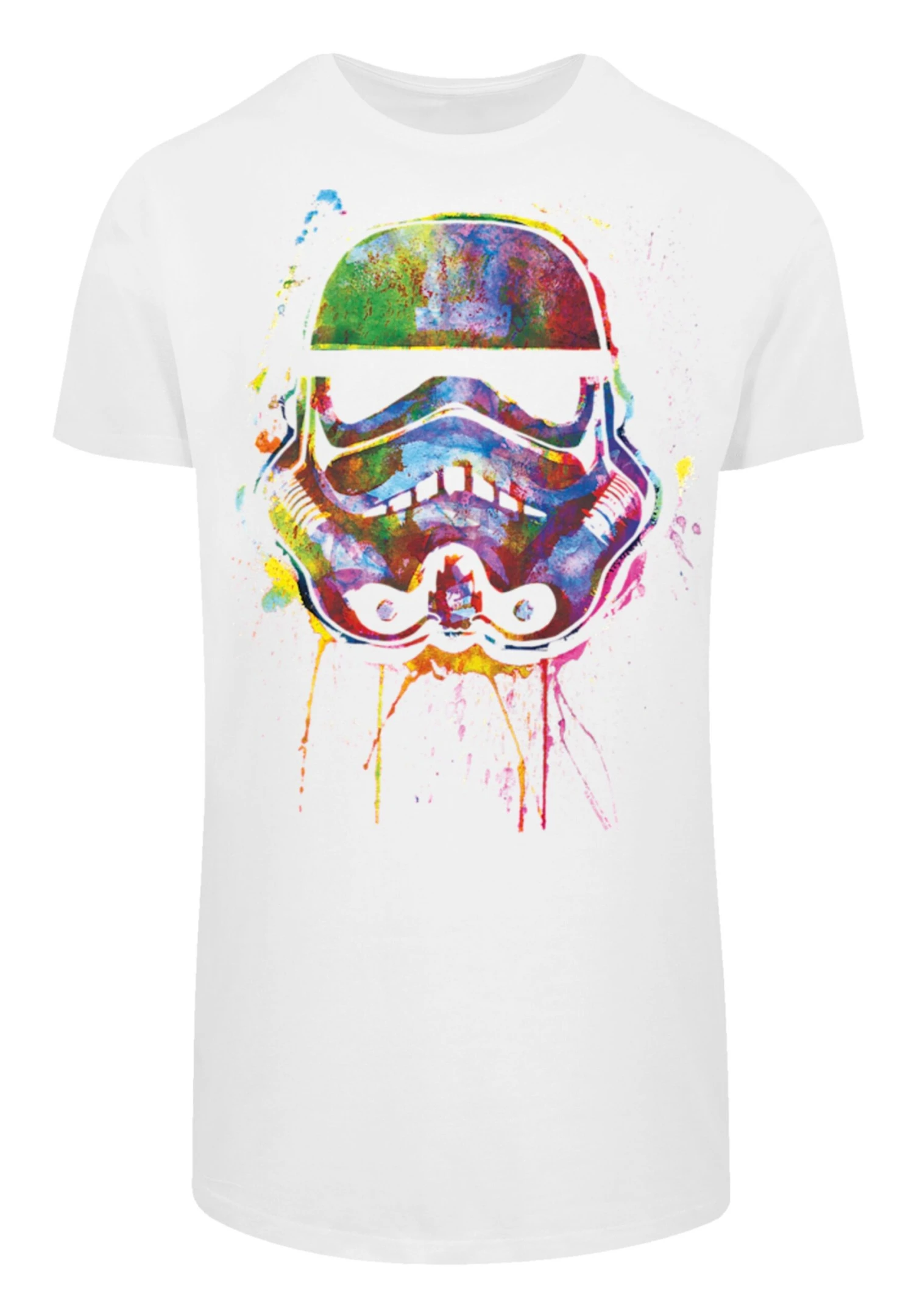 F4NT4STIC Plus Size Stormtrooper Paint Splats - T-Shirt Print - Weiß 3 F4NT4STIC Plus Size Stormtrooper Paint Splats - T-Shirt Print - Weiß