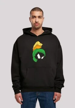 F4NT4STIC Premium Marvin The Martian Face Ultra Heavy Oversize - Hoodie - Black