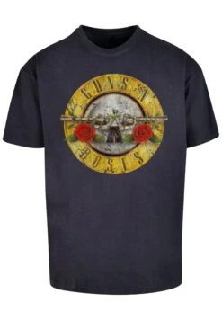 F4NT4STIC 'N' Roses Vintage Classic Logo - T-Shirt Print - Navy