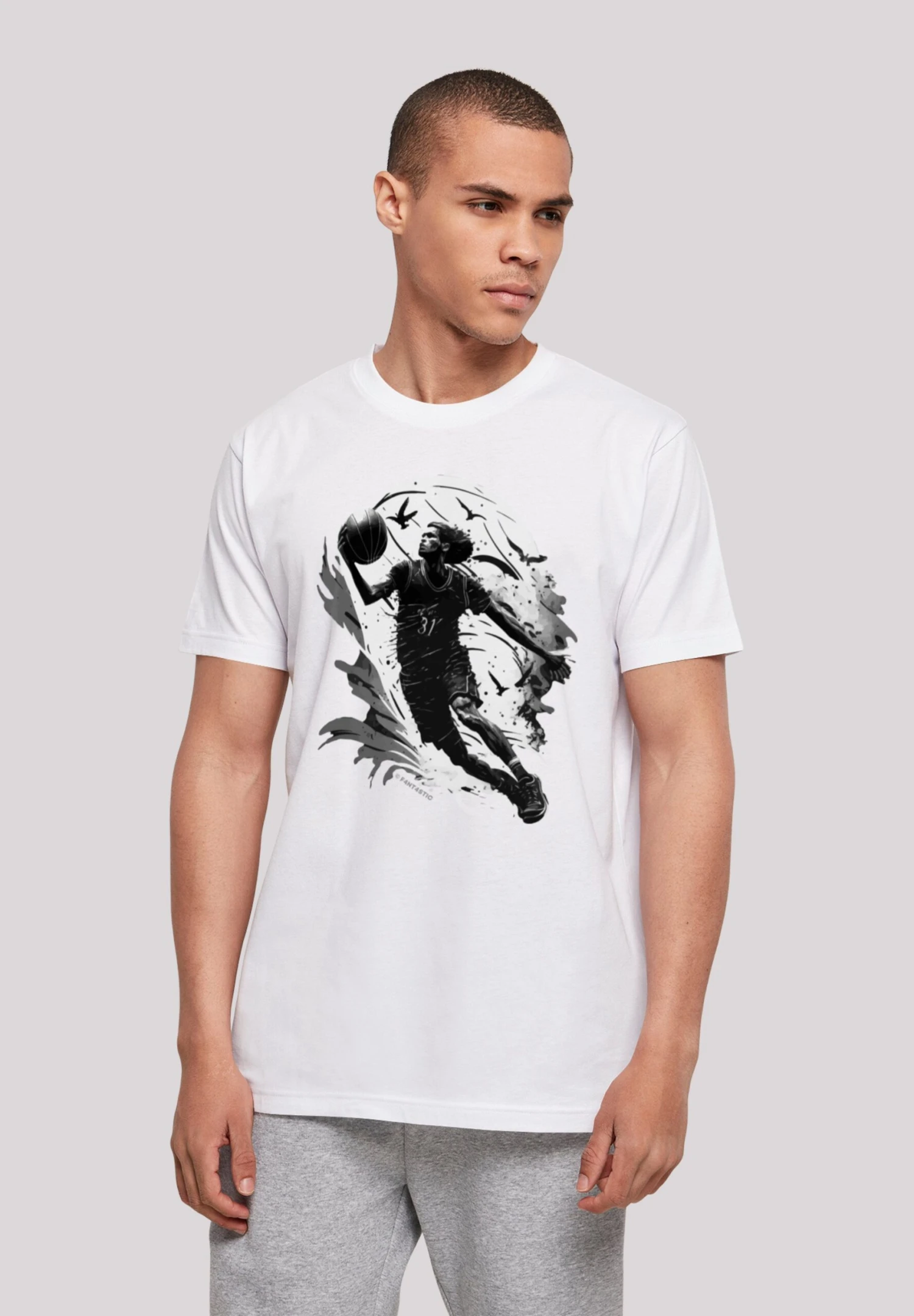 F4NT4STIC Basketball Spieler - T-Shirt Print - Weiß 3 F4NT4STIC Basketball Spieler - T-Shirt Print - Weiß