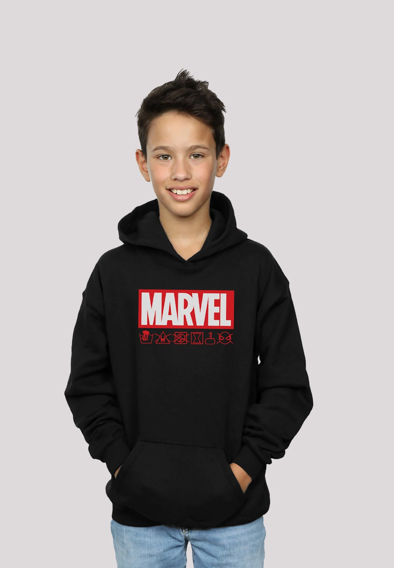 F4NT4STIC Marvel Logo Waschsymbole - Premium Superhelden Iron Captain- Hoodie - Black 3 F4NT4STIC Marvel Logo Waschsymbole - Premium Superhelden Iron Captain- Hoodie - Black