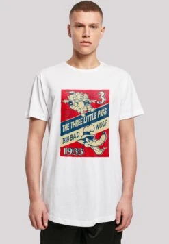 F4NT4STIC Drei Kleinen Schweinchen - T-Shirt Print - White