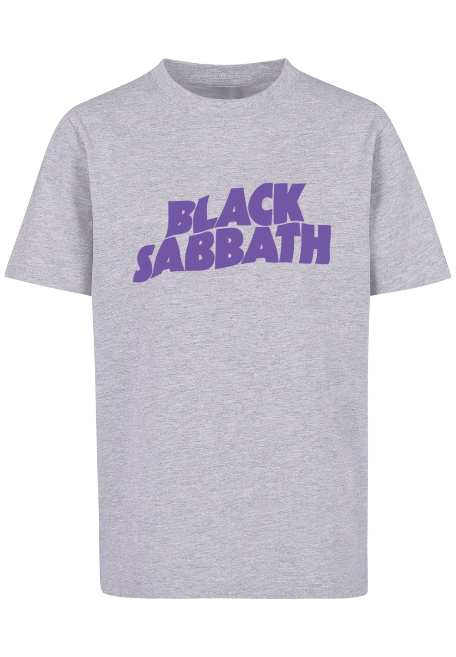 F4NT4STIC Black Sabbath Heavy Metal Band Wavy Logo - T-Shirt Print - Heather Grey 8 F4NT4STIC Black Sabbath Heavy Metal Band Wavy Logo - T-Shirt Print - Heather Grey - Afbeelding 6