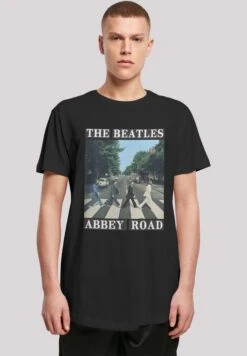 F4NT4STIC The Beatles Band - T-Shirt Print - Black