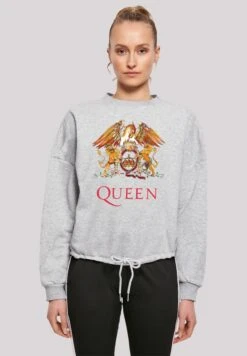 F4NT4STIC Queen Crest - Sweater - Heather Grey