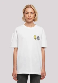 F4NT4STIC Star Wars Resistance Droids- T-Shirt Print - White