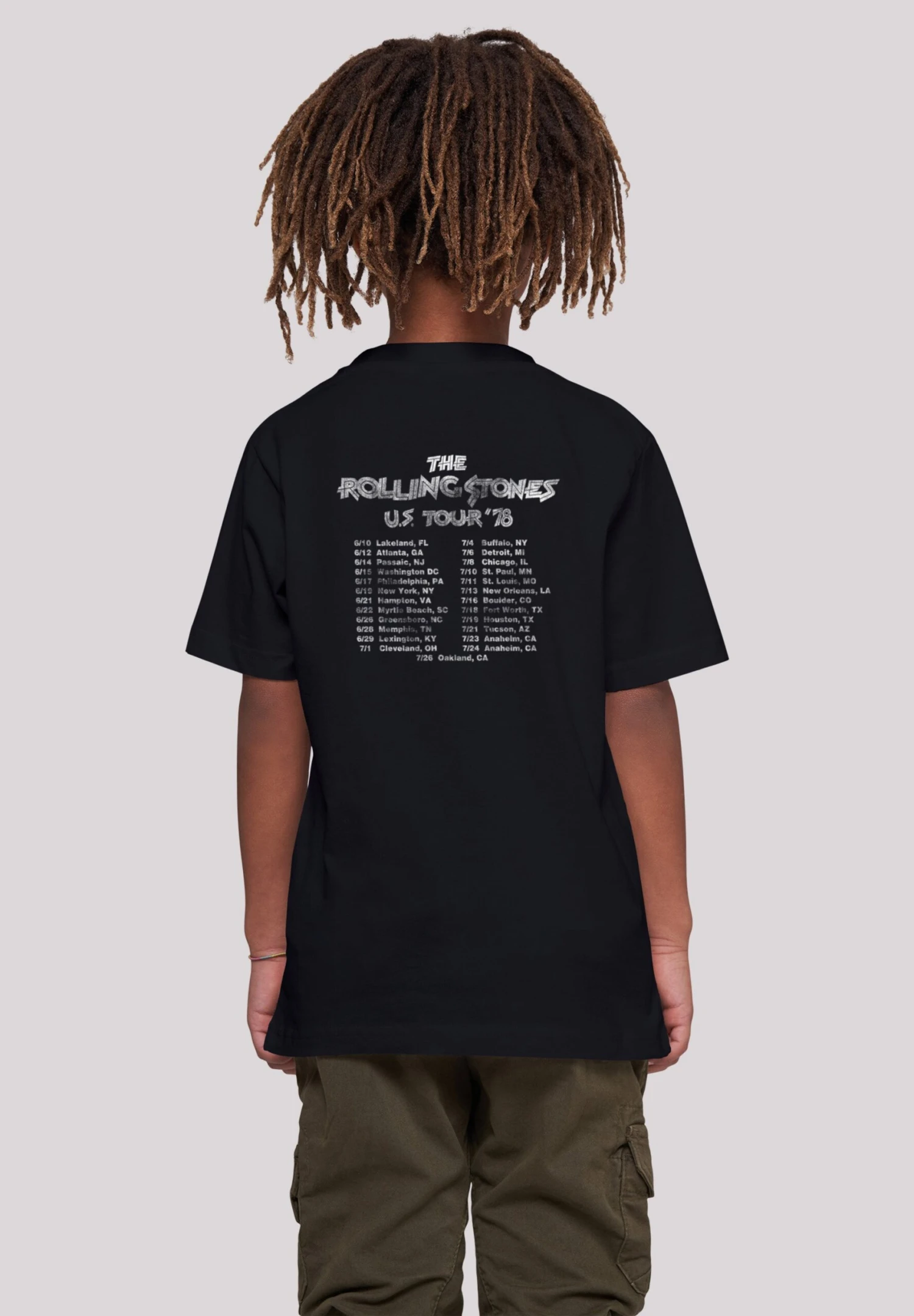 F4NT4STIC The Rolling Stones Rock Band Us Tour '78 Front - T-Shirt Print - Black 5 F4NT4STIC The Rolling Stones Rock Band Us Tour '78 Front - T-Shirt Print - Black - Afbeelding 3