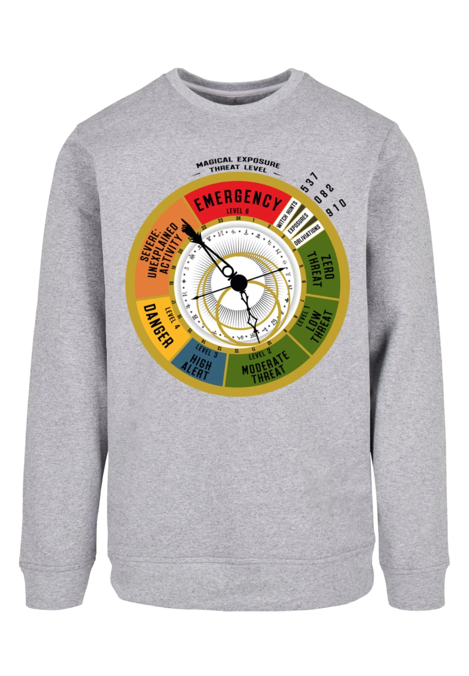 F4NT4STIC Phantastische Tierwesen Threat Level - Sweater - Heather Grey 8 F4NT4STIC Phantastische Tierwesen Threat Level - Sweater - Heather Grey - Afbeelding 6