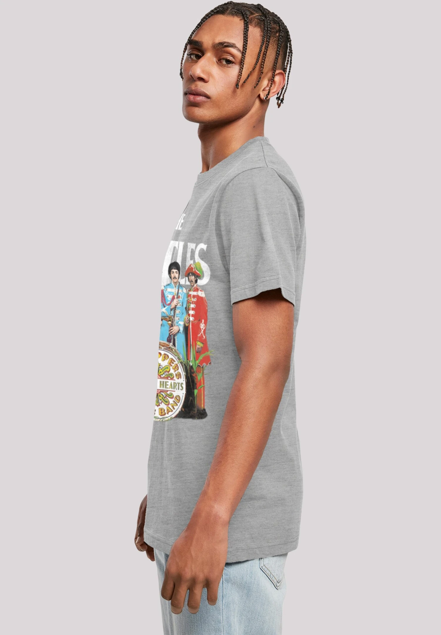 F4NT4STIC The Beatles Band Sgt Pepper- T-Shirt Print - Heather Grey 7 F4NT4STIC The Beatles Band Sgt Pepper- T-Shirt Print - Heather Grey - Afbeelding 5