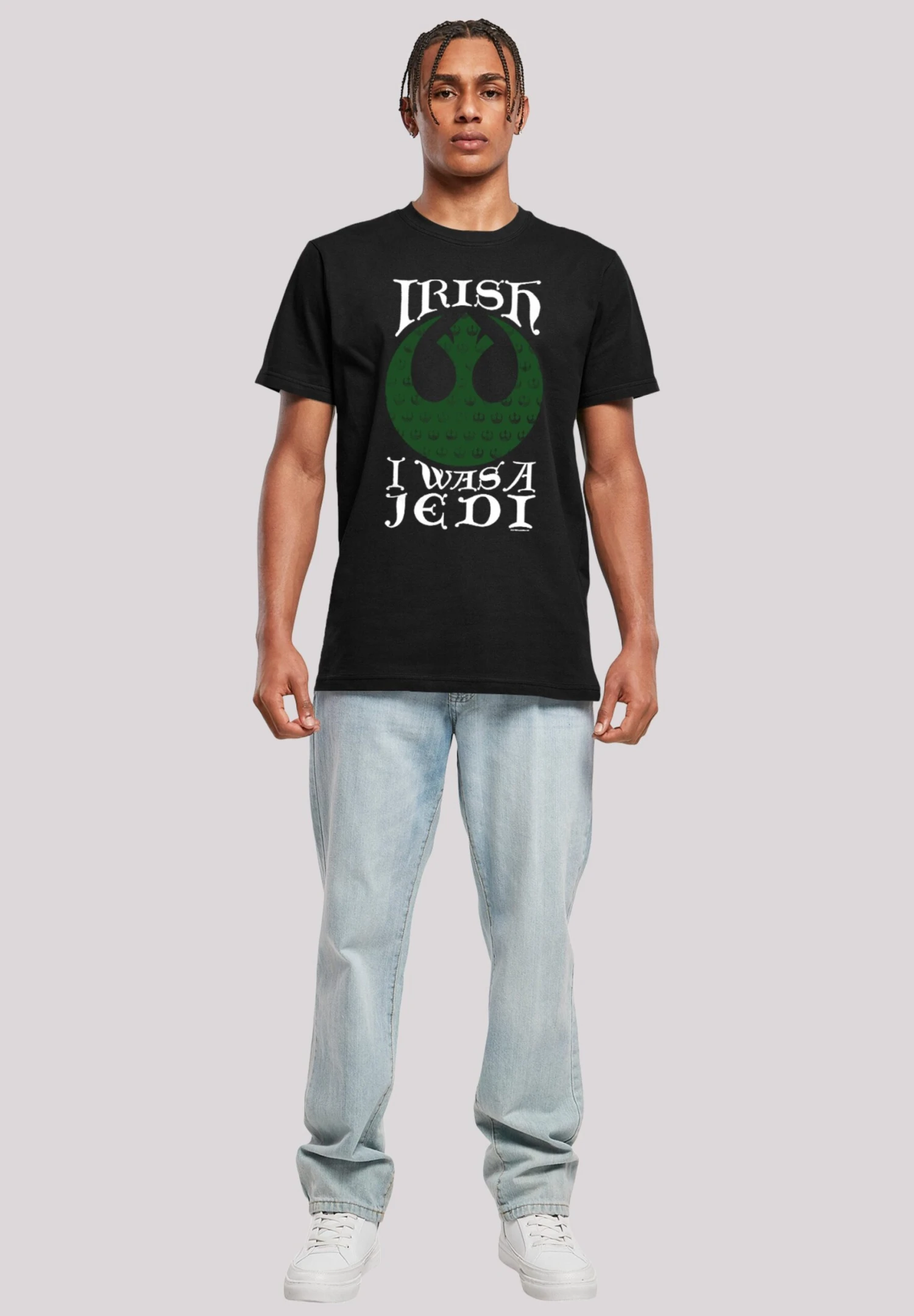 F4NT4STIC Star Wars Irish I Was A Jedi - T-Shirt Print - Black 4 F4NT4STIC Star Wars Irish I Was A Jedi - T-Shirt Print - Black - Afbeelding 2