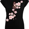 F4NT4STIC Kirschblüten Asien - T-Shirt Print - Schwarz -F4Nt4Stic 8d337f457e114babb2780d74907e9007
