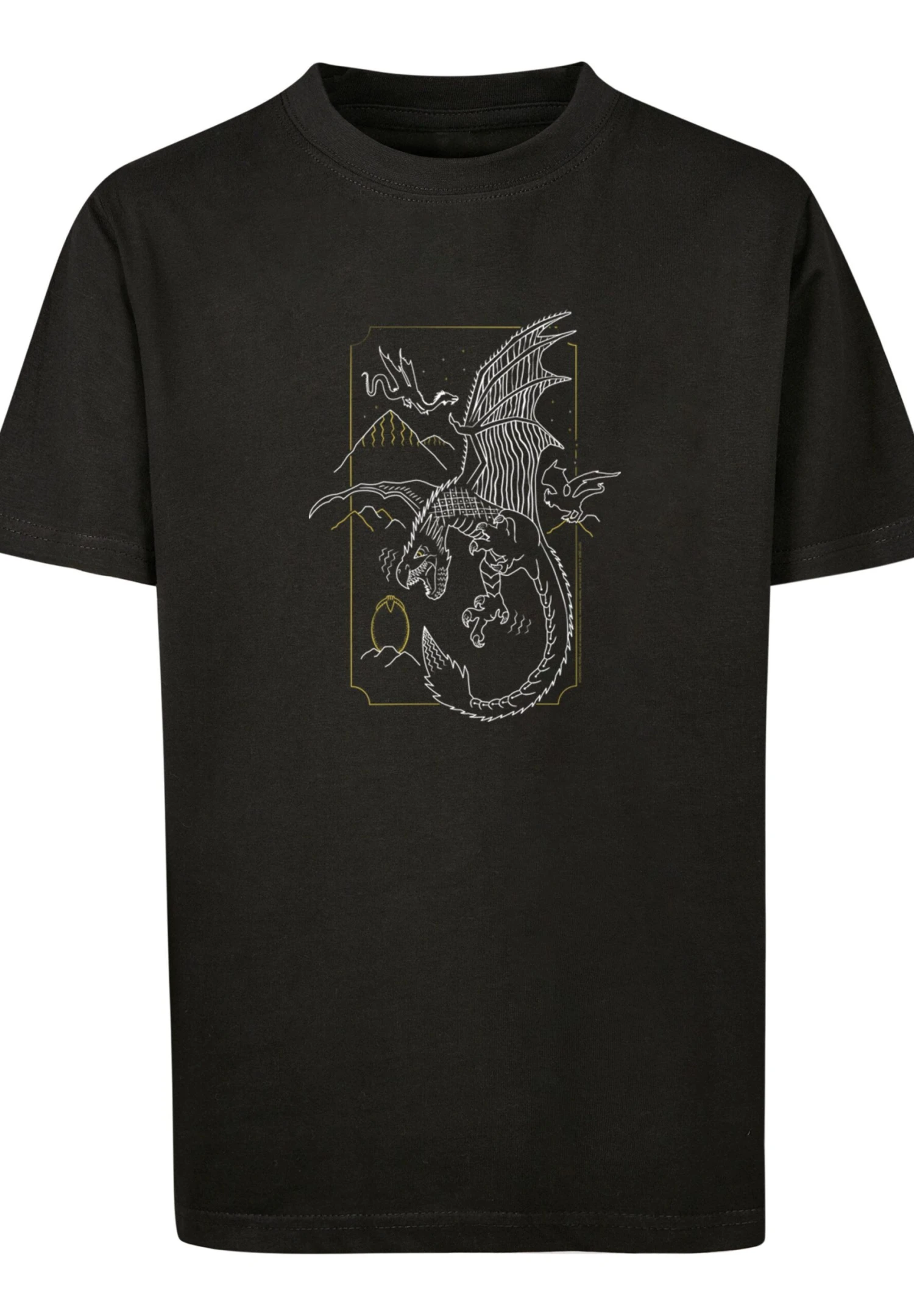 F4NT4STIC Harry Potter Dragon Line Art - T-Shirt Print - Black 8 F4NT4STIC Harry Potter Dragon Line Art - T-Shirt Print - Black - Afbeelding 6