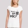 F4NT4STIC Looney Tunes Bugs Bunny Whats Up Doc Stripes - T-Shirt Print - White -F4Nt4Stic 9151c726716a4211817c494f52c16c26