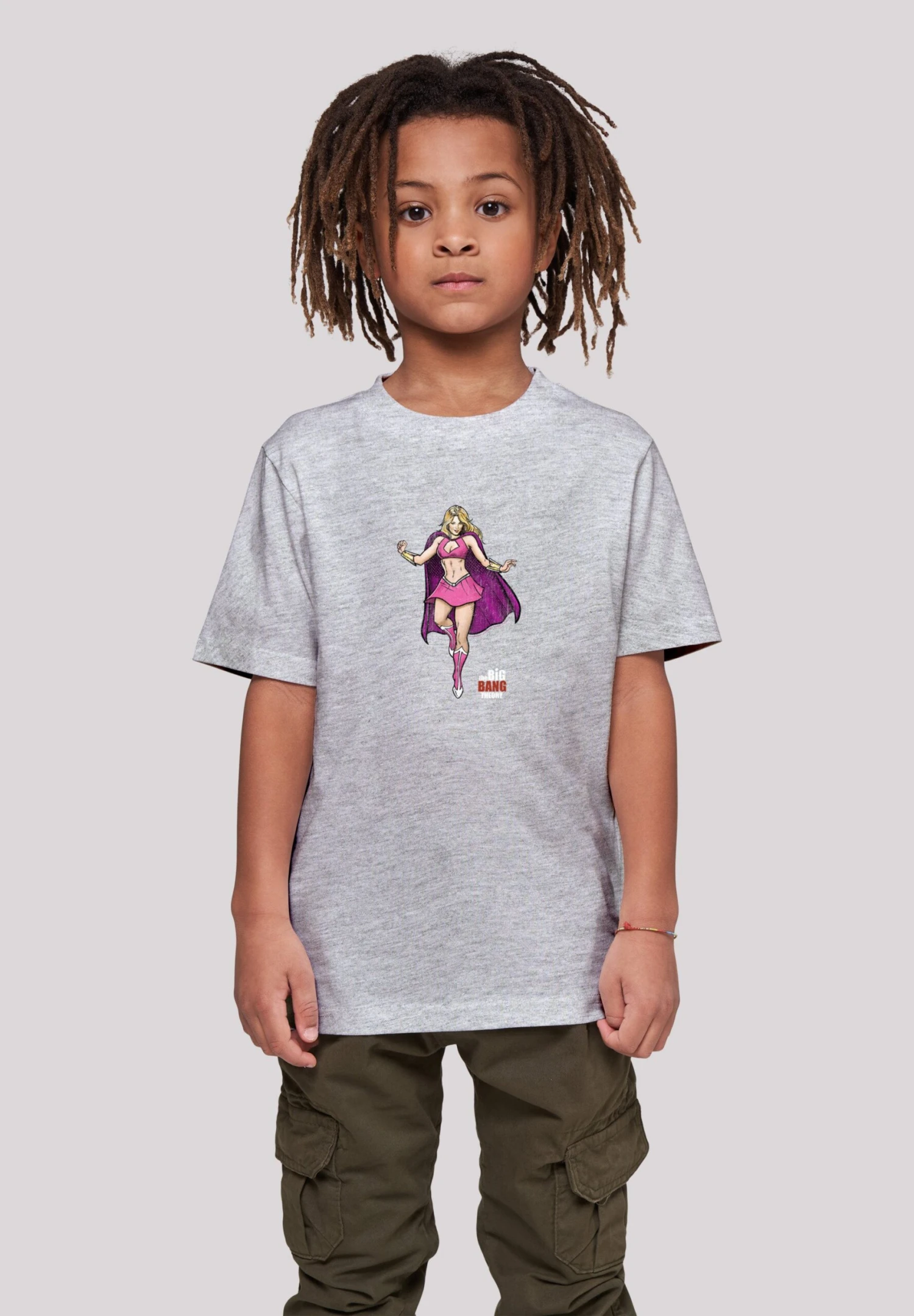 F4NT4STIC Big Bang Theory Tv Serie Penny Superhero - T-Shirt Print - Heather Grey 5 F4NT4STIC Big Bang Theory Tv Serie Penny Superhero - T-Shirt Print - Heather Grey - Afbeelding 3