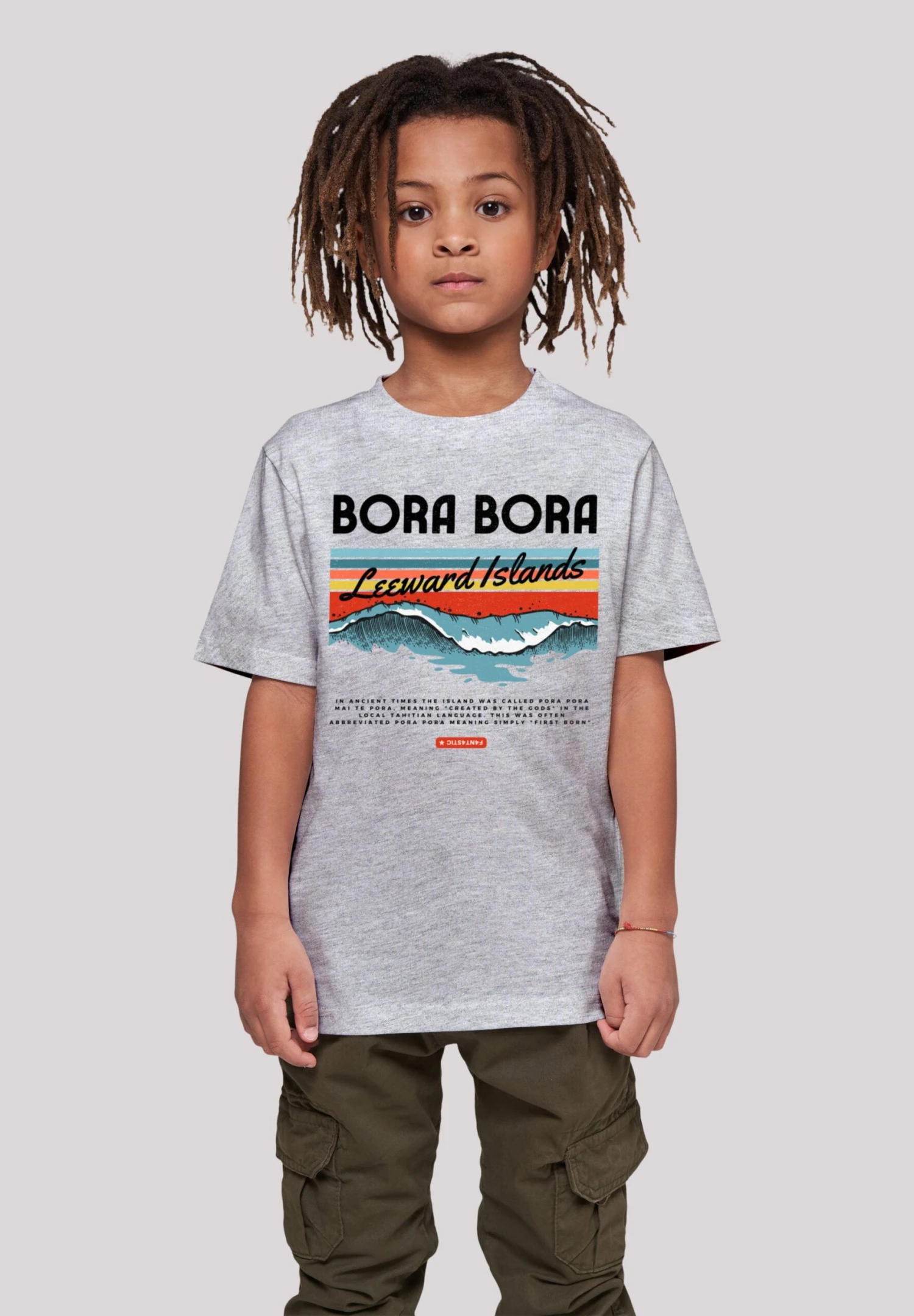 F4NT4STIC Bora Bora Leewards Island - T-Shirt Print - Heather Grey 4 F4NT4STIC Bora Bora Leewards Island - T-Shirt Print - Heather Grey - Afbeelding 2
