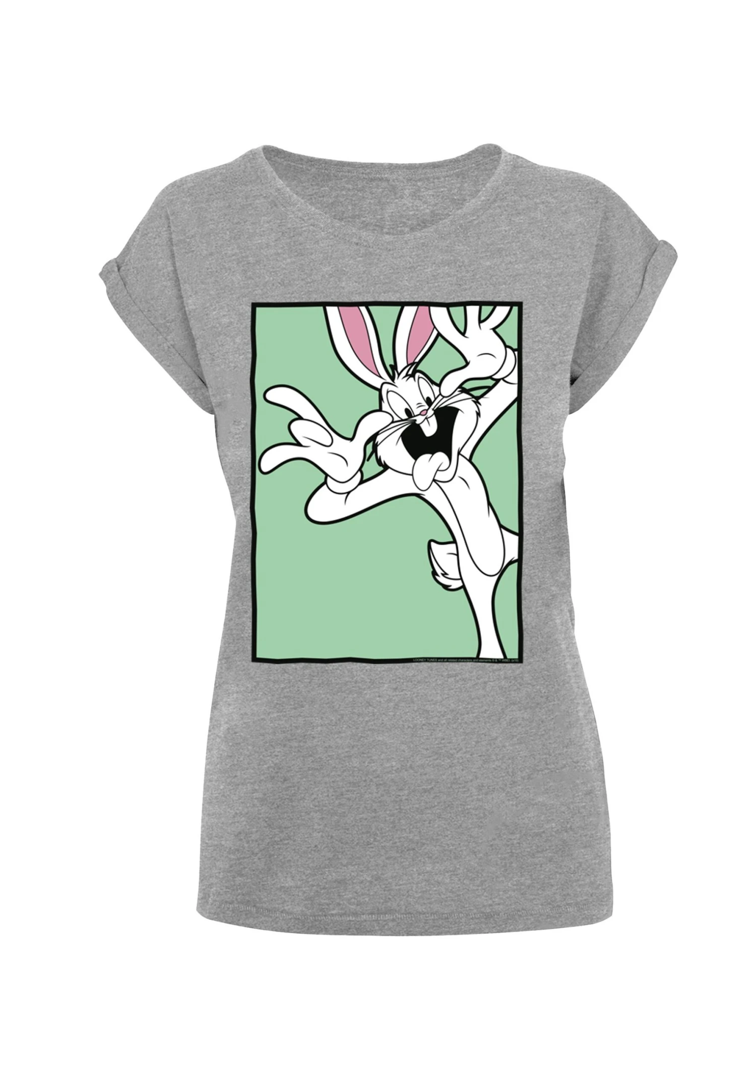 F4NT4STIC Looney Tunes Bugs Bunny Funny Face - T-Shirt Print - Heather Grey 8 F4NT4STIC Looney Tunes Bugs Bunny Funny Face - T-Shirt Print - Heather Grey - Afbeelding 6