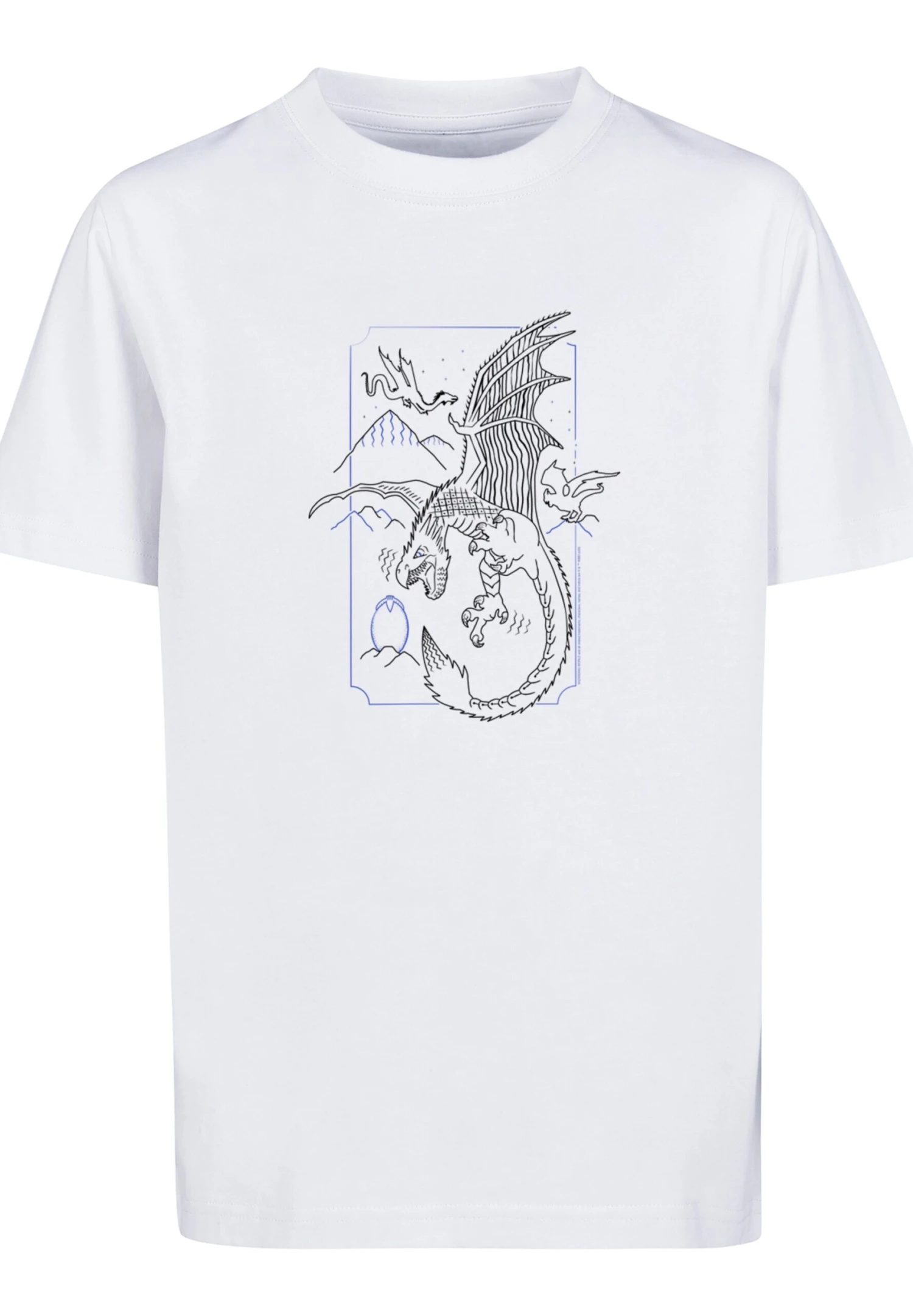 F4NT4STIC Harry Potter Dragon Line Art - T-Shirt Print - White 8 F4NT4STIC Harry Potter Dragon Line Art - T-Shirt Print - White - Afbeelding 6