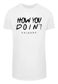 F4NT4STIC 'Friends How You Doin?' - T-Shirt Print - White -F4Nt4Stic 934c86fd00ee4642825e0efa01158334