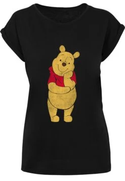 F4NT4STIC Extended Shoulder Disney Winnie The Pooh Classic - T-Shirt Print - Black -F4Nt4Stic 9460bc88377a470f8847b2bcf6d89494