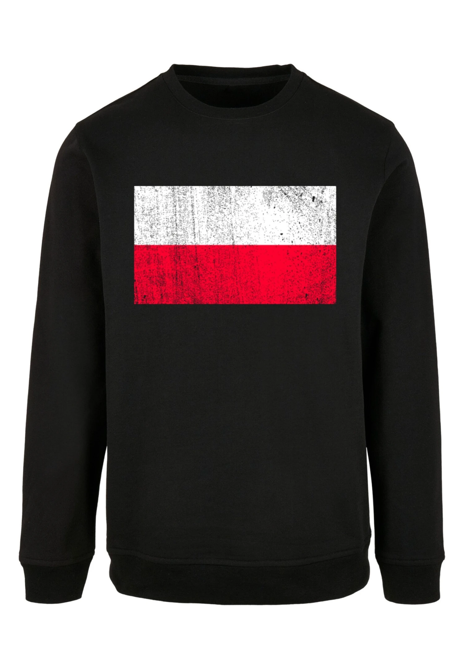 F4NT4STIC Poland Polen Flagge Distressed - Sweater - Schwarz 8 F4NT4STIC Poland Polen Flagge Distressed - Sweater - Schwarz - Afbeelding 6