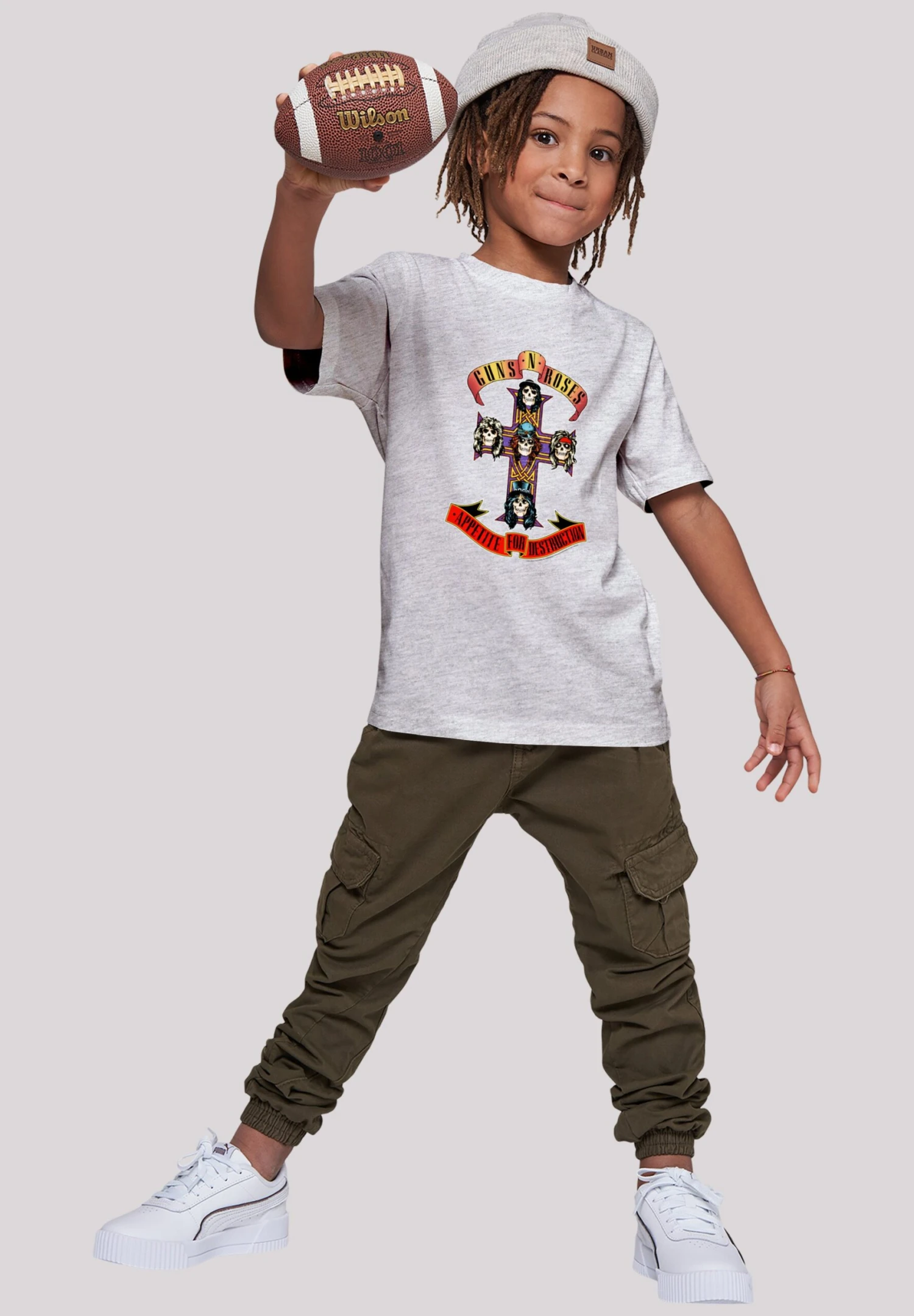 F4NT4STIC Guns 'N' Roses Band Appetite For Destruction - T-Shirt Print - Heather Grey 3 F4NT4STIC Guns 'N' Roses Band Appetite For Destruction - T-Shirt Print - Heather Grey