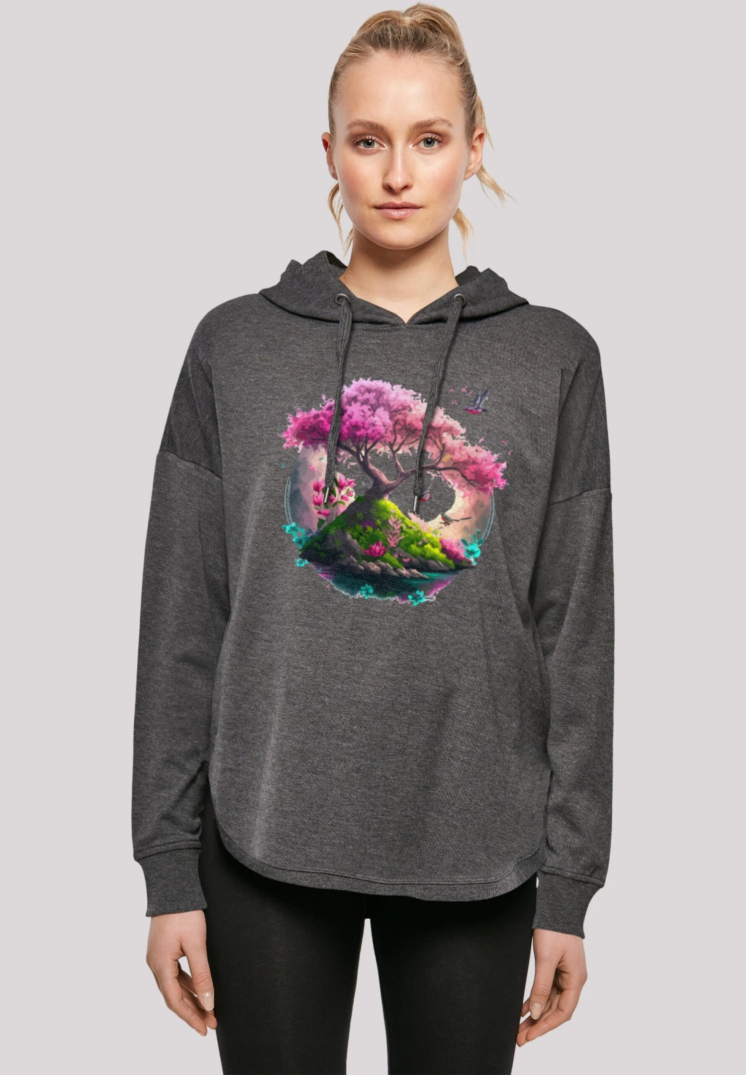 F4NT4STIC Kirschblüten Baum- Hoodie - Charcoal 3 F4NT4STIC Kirschblüten Baum- Hoodie - Charcoal