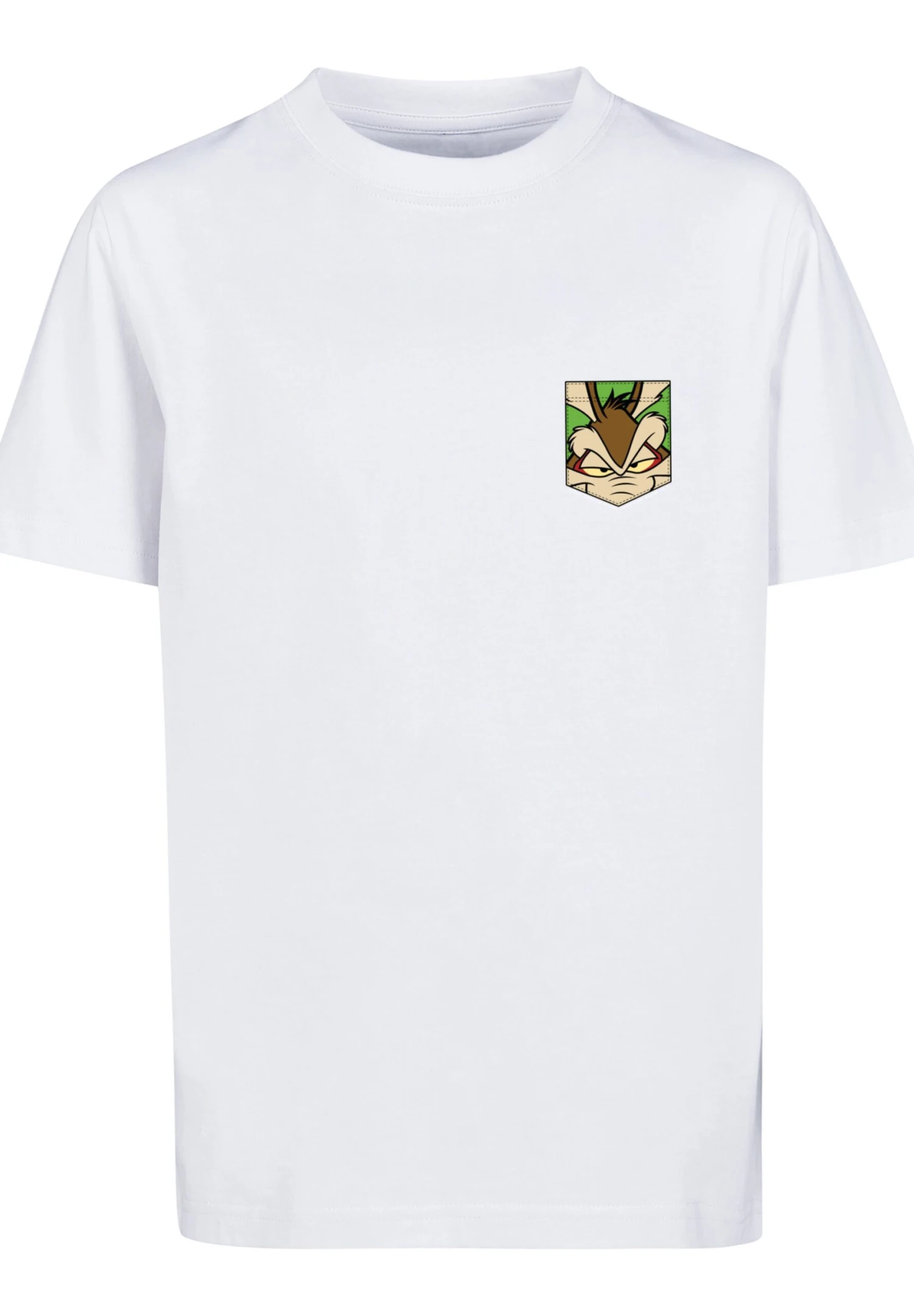 F4NT4STIC Looney Tunes Wile E Coyote Face Faux- T-Shirt Print - White 8 F4NT4STIC Looney Tunes Wile E Coyote Face Faux- T-Shirt Print - White - Afbeelding 6