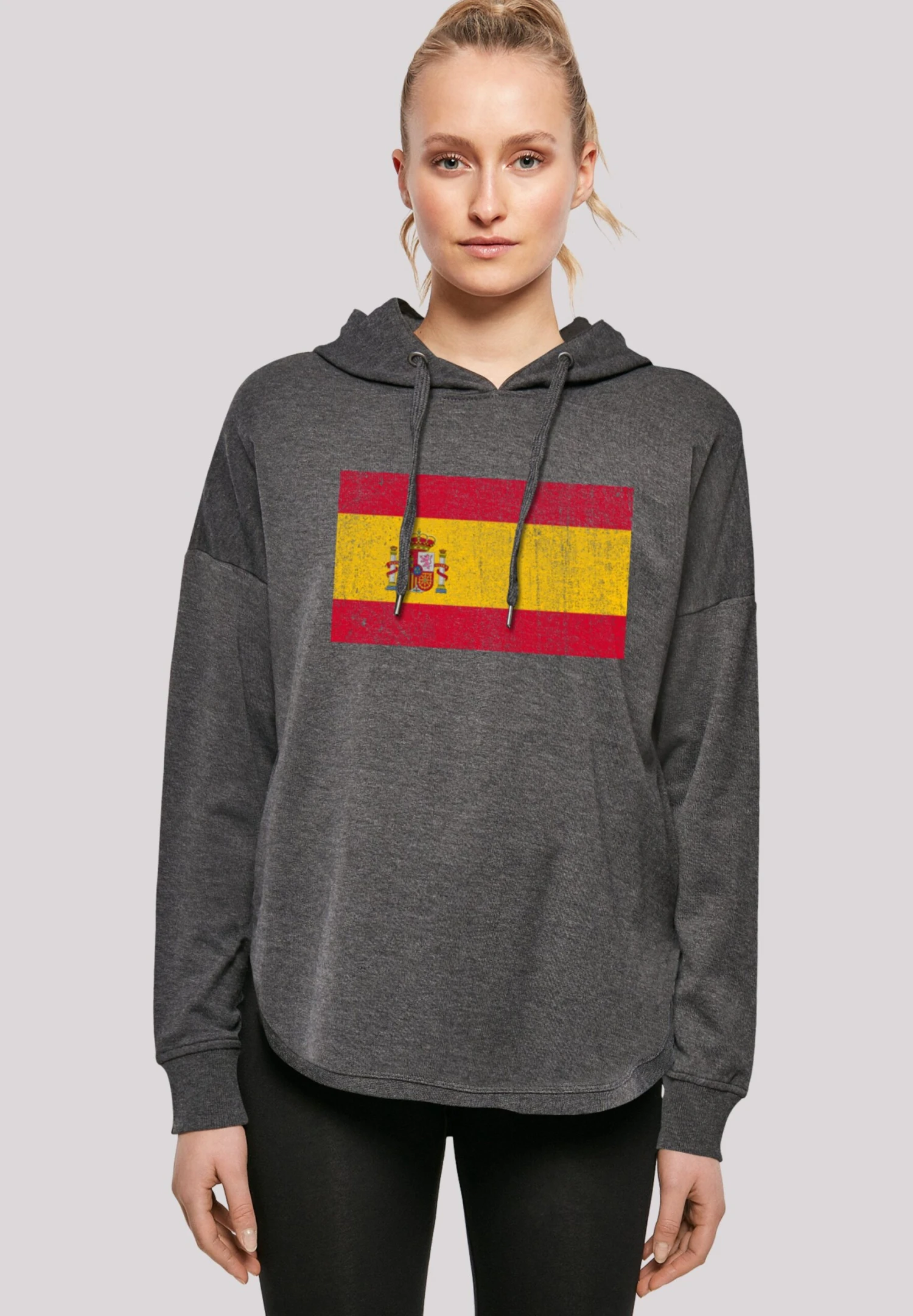 F4NT4STIC Spanien Flagge Distressed - Hoodie - Charcoal 3 F4NT4STIC Spanien Flagge Distressed - Hoodie - Charcoal