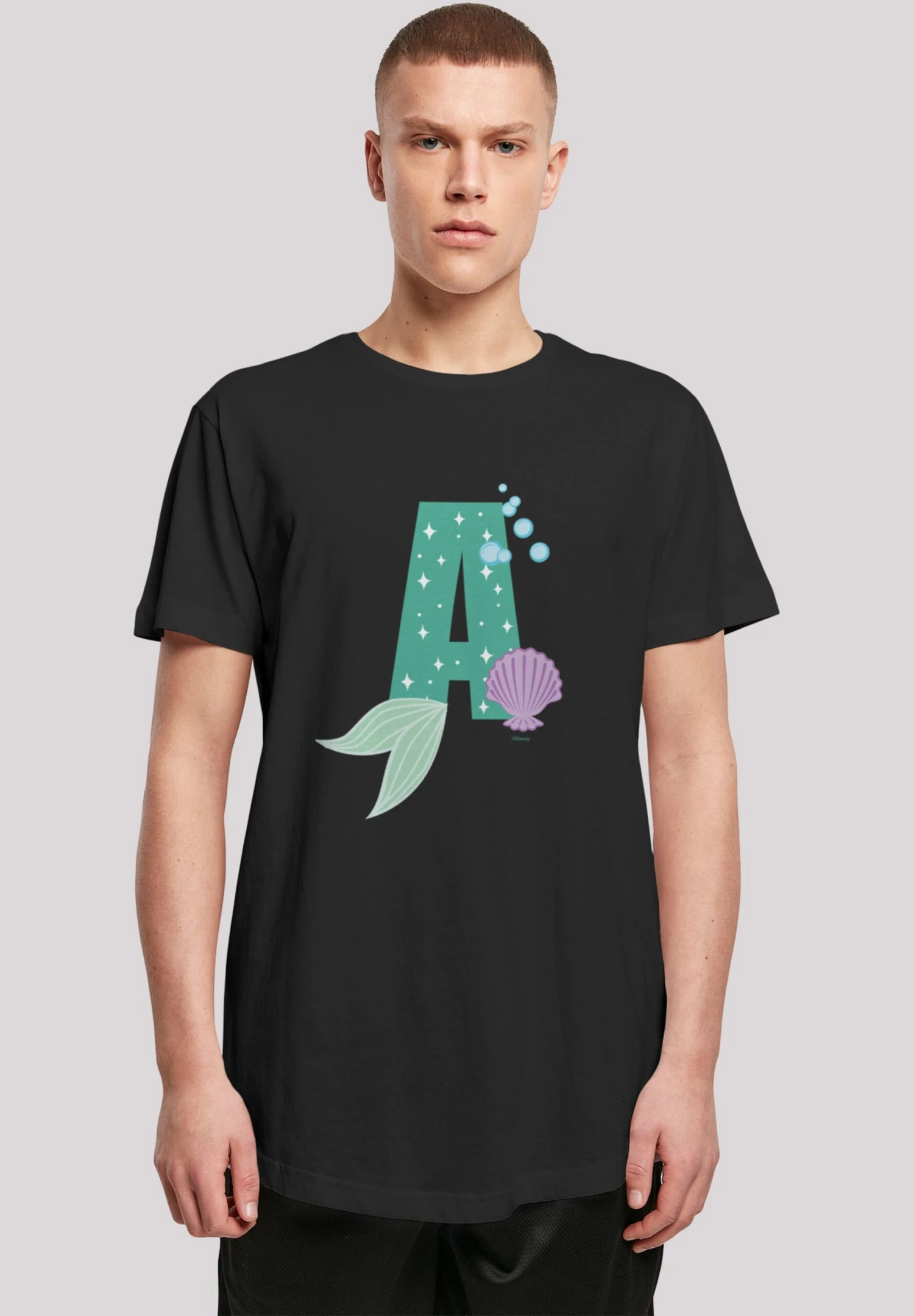 F4NT4STIC Disney Alphabet A Is For Arielle Die Meerjungfrau - T-Shirt Print - Black 3 F4NT4STIC Disney Alphabet A Is For Arielle Die Meerjungfrau - T-Shirt Print - Black
